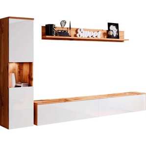 INOSIGN Wohnwand PARIS, (Komplett-Set, 3-St), TV-Wand 220cm breite, grifflose Design, stehend und hängend montierbar