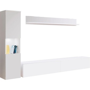 INOSIGN Wohnwand PARIS, (Komplett-Set, 3-St), TV-Wand 220cm breite, grifflose Design, stehend und hängend montierbar