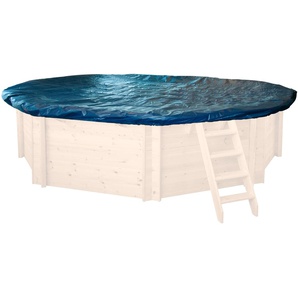 Pool-Abdeckplane INTERLINE, blau (dunkelblau), B:530cm L:530cm, Polyvinylchlorid (PVC), Planen, Ø: 530 cm