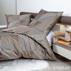 Janine Bettwäsche J. D.87065 06, Mako-Satin, 3 teilig, mit Reißverschluss, 100% Baumwolle