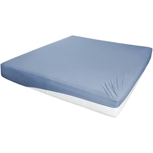 Jersey-Elasthan Boxspringbetttuch | blau | 150 cm | 26 cm | 26 cm |