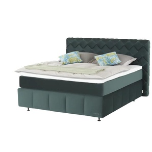 Jette Home Boxspringbett  Braid ¦ grün ¦ Maße (cm): B: 182 H: 123