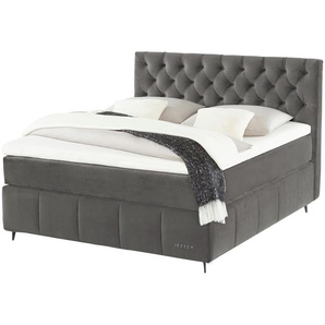 Jette Home Boxspringbett  Jette Glam ¦ grau ¦ Maße (cm): B: 202 H: 132,5