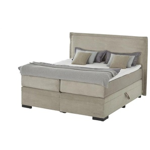 Jette Home Boxspringbett mit Bettkasten  Adapt ¦ beige ¦ Maße (cm): B: 182 H: 132