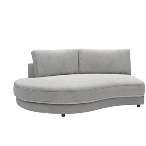 Jette Home Element Abschluss rund links in Cord Modulsofa Sila ¦ grau ¦ Maße (cm): B: 205 H: 85 T: 166