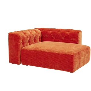 Ottomane Club House - orange - Materialmix - 134 cm - 62 cm - 109 cm | Möbel Kraft