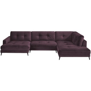 Jette Home Wohnlandschaft aus Samt Jette Return ¦ lila/violett ¦ Maße (cm): B: 359 H: 84 T: 105