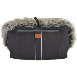 Jimmylee Muff Eisbär, Schwarz, Textil, 35x6x65 cm, für durchgängige Griffstangen, Kinderwagen, Kinderwagenzubehör, Sonstiges Kinderwagenzubehör