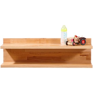 Jimmylee Wandboard Simone, Natur, Holz, Holzwerkstoff, Kernbuche, massiv, 90x28x21 cm, Babymöbel, Babyregale