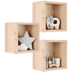 Jimmylee Wandboardset Leo, Eiche, Holzwerkstoff, 3-teilig, 29x29x20 cm, DIN EN ISO 9001, Kleinmöbel