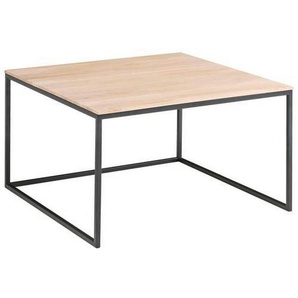 Johann Jakob Couchtisch, Schwarz, Eiche, Holz, Metall, Eiche, massiv, quadratisch, eckig, 70x42x70 cm, Wohnzimmer, Wohnzimmertische, Couchtische, Metall-Couchtische