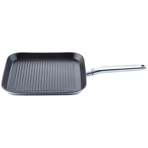 Johann Lafer Grillpfanne Lafer, Silber, Metall, quadratisch, 29.5x3.5x29.5 cm, hitzebeständige Griffe, rostfrei, antihaftbeschichtet, energiesparend, Kochen, Pfannen, Grillpfannen