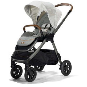 Joie Signature Buggy Finiti, Braun, Creme, Grau, Textil, 65.5x112x92.4 cm, EN 1888, Feststellbremse, Fußstütze abklappbar, Federung, Verdeckung abnehmbar, 5-Punkte-Gurt, für Babyschale geeignet, Griff in Lederoptik, mit Tragegriff, Sitz umsetzbar,