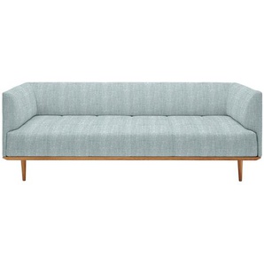 Joka Bigsofa, Hellblau, Textil, Eiche, 220x77x120 cm, Made in Austria, Typenauswahl, Stoffauswahl, Wohnzimmer, Sofas & Couches, Sofas, Bigsofas