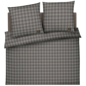 Joop! Bettwäsche Soft Checks, Taupe, Textil, Karo, 200x200 cm, Oeko-Tex® Standard 100, pflegeleicht, schadstoffgeprüft, weiche und anschmiegsame Oberfläche, dicht gewebtes Garn, Schlaftextilien, Bettwäsche, Bettwäsche