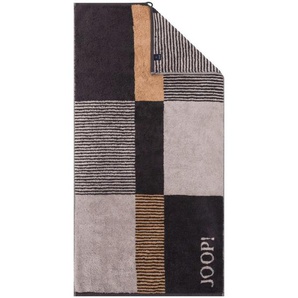 Joop! Duschtuch Divided Squares, Grau, Textil, Karo, 80x150 cm, Made in Germany, Oeko-Tex® Standard 100, saugfähig, Aufhängeschlaufe, strapazierfähig, durchgefärbt, angenehm weich, hochwertige Qualität, Badtextilien, Duschtücher