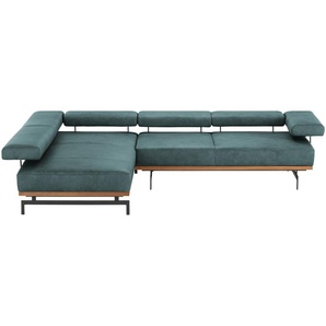 JOOP! Ecksofa aus Leder 24/7 8106 - türkis/petrol - Materialmix - 237 cm - 85 cm - 295 cm | Möbel Kraft