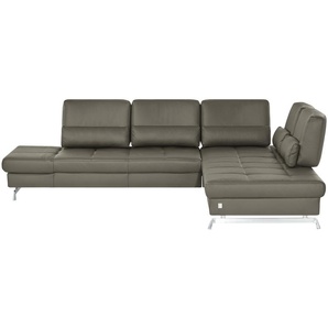 JOOP! Ecksofa Leder  Loft 8108 ¦ grau ¦ Maße (cm): B: 299 H: 86 T: 250