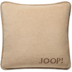 Joop! Kissenhülle Uni Doubleface, Braun, Haselnuss, Textil, 50x50 cm, Made in Germany, Oeko-Tex® Standard 100, bügelfrei, hochwertige Qualität, Wohntextilien, Kissen, Kissenbezüge