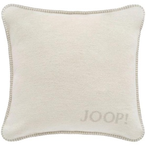 Joop! Kissenhülle Uni Doubleface Melange, Natur, Silber, Textil, 50x50 cm, Made in Germany, Oeko-Tex® Standard 100, bügelfrei, hochwertige Qualität, Wohntextilien, Kissen, Kissenbezüge