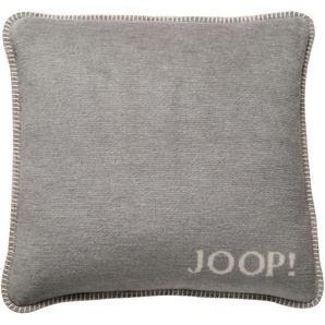 Joop! Kissenhülle Melange Doubleface, Natur, Silber, Textil, 50x50 cm, Made in Germany, Oeko-Tex® Standard 100, bügelfrei, hochwertige Qualität, Wohntextilien, Kissen, Kissenbezüge