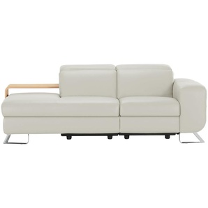 JOOP! Ledersofa  8151 ¦ grau ¦ Maße (cm): B: 211 H: 74 T: 111