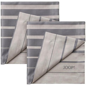 Joop! Serviette, Joop! Shutter, Grau, Textil, Streifen, 50x50 cm, Wohntextilien, Tischwäsche, Stoffservietten