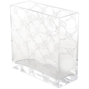 Joop! Vase Allover, Transparent, Glas, rechteckig, 20x20x8 cm, Dekoration, Vasen, Glasvasen