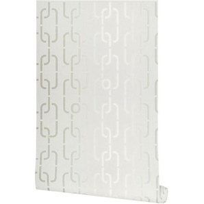 Joop! Vliestapete J! Chains, Creme, Textil, Blume, 53x1005 cm, Tapeten Shop, Vliestapeten