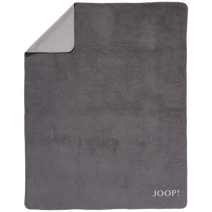 Joop! Wohndecke Uni Doubleface, Graphit, Hellgrau, Textil, Uni, 150x200 cm, Textiles Vertrauen - Oeko-Tex®, Kettelrand, Double face, Wohntextilien, Decken, Kuscheldecken