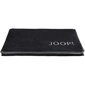 Joop! Wohndecke Melange Doubleface, Graphit, Schwarz, Textil, Uni, 150x200 cm, Made in Germany, Kettelrand, pflegeleicht, Double face, Wohntextilien, Decken, Kuscheldecken