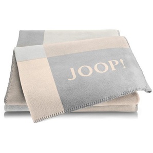 Joop! Wohndecke Mosaic, Hellgrau, Sand, Beige, Textil, Mosaik, 150x200 cm, Oeko-Tex® Standard 100, Kettelrand, Wohntextilien, Decken, Kuscheldecken