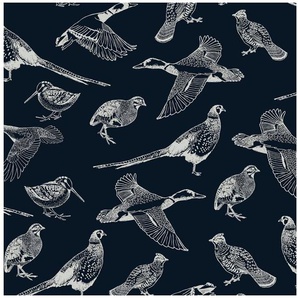 Joules Vliestapete Hunting Birds French Navy, glatt, animal print, (1 St), animal print