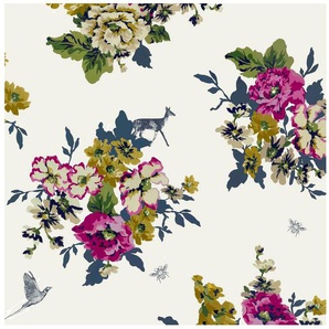 Joules Vliestapete Joules Floral Crème, glatt, floral, (1 St), floral