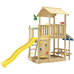 Jungle Gym Spielturm Keep, Spielanlage mit Mini Market und Rutsche mit Wasseranschluss