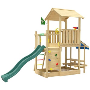 Jungle Gym Spielturm Keep, Spielanlage mit Mini Market und Rutsche mit Wasseranschluss