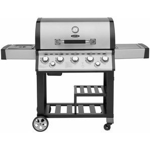 Justus - Gasgrill Mars silber / schwarz 5+2 Brenner, Backburner