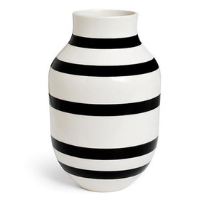 Kähler Omaggio Vasen gross aus Keramik - black - Ø 19,5 cm - Höhe 30,5 cm