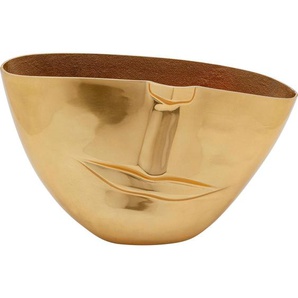 Kare-Design Dekovase, Gold, Metall, Gesicht, 29x46x16 cm, stehend, handgemacht, Dekoration, Vasen
