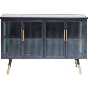 Kare-Design Sideboard, Anthrazit, Messing, Metall, Glas, 1 Fächer, 120x75x38 cm, Wohnzimmer, Kommoden & Sideboards, Sideboards