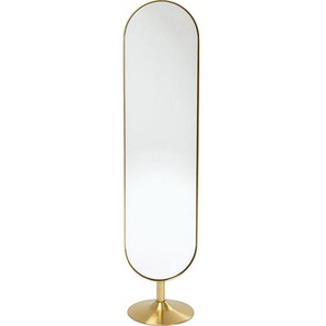 Kare-Design Standspiegel, Gold, Glas, oval, 40x170x40 cm, Ganzkörperspiegel, Spiegel, Standspiegel