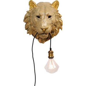 Kare-Design Wandleuchte Animal Tiger, Gold, Kunststoff, Tiger,Tiger, 31.5x33.5x24 cm, Lampen & Leuchten, Innenbeleuchtung, Spots & Strahler, Wandstrahler