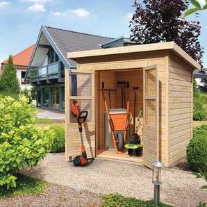 Karibu 14 mm Gartenhaus »Pyrmont«, aus Holz, naturbelassen