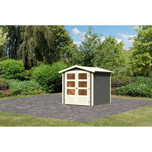 Karibu Gartenhaus Gramberg 2 Fichtenholz terragrau 201 x 186 x 186 cm