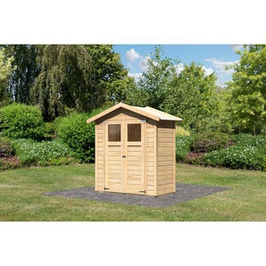 Karibu Gartenhaus Kolle 0 Fichtenholz naturbelassen ECO standard 180 x 93 x 222 cm