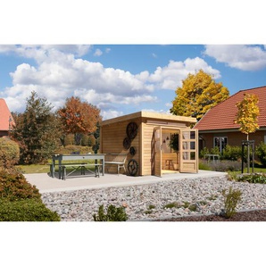 Karibu Gartenhaus Landern 6 Fichtenholz naturbelassen 222 x 274 x 274 cm