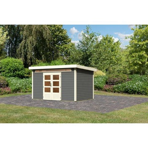 Karibu Gartenhaus Landern 7 terragrau 396 x 222 x 273 cm