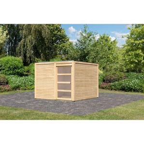 Karibu Gartenhaus Quadrado 2 naturbelassen 276 x 214 x 276 cm