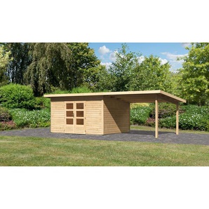 Karibu Gartenhaus-Set Fortheim 4 Fichtenholz naturbelassen 229,5 x 664 x 309 cm