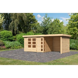 Karibu Gartenhaus-Set Terko 5 Fichtenholz naturbelassen 210 x 522 x 246 cm